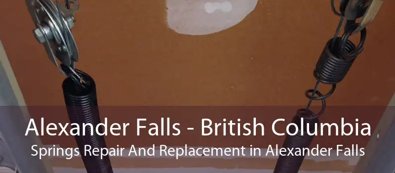 Alexander Falls - British Columbia Springs Repair And Replacement in Alexander Falls