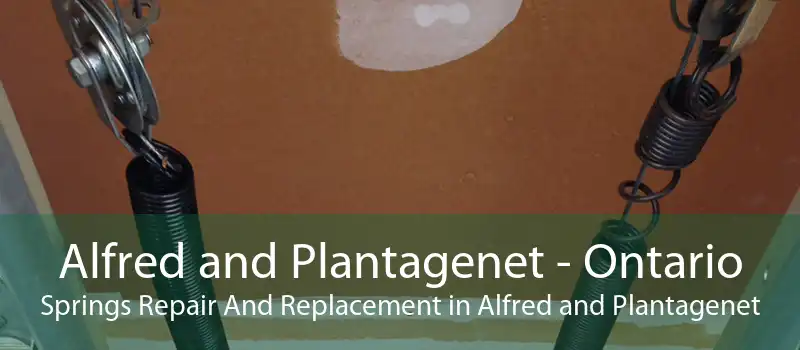 Alfred and Plantagenet - Ontario Springs Repair And Replacement in Alfred and Plantagenet