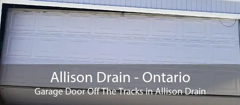 Allison Drain - Ontario Garage Door Off The Tracks in Allison Drain