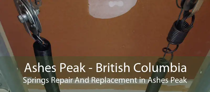 Ashes Peak - British Columbia Springs Repair And Replacement in Ashes Peak
