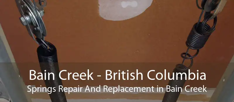 Bain Creek - British Columbia Springs Repair And Replacement in Bain Creek