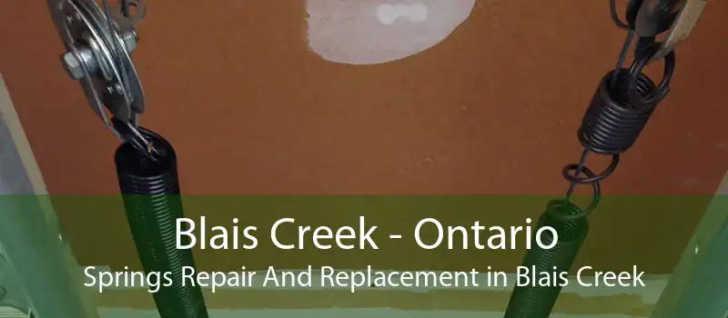 Blais Creek - Ontario Springs Repair And Replacement in Blais Creek