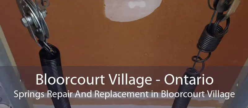Bloorcourt Village - Ontario Springs Repair And Replacement in Bloorcourt Village
