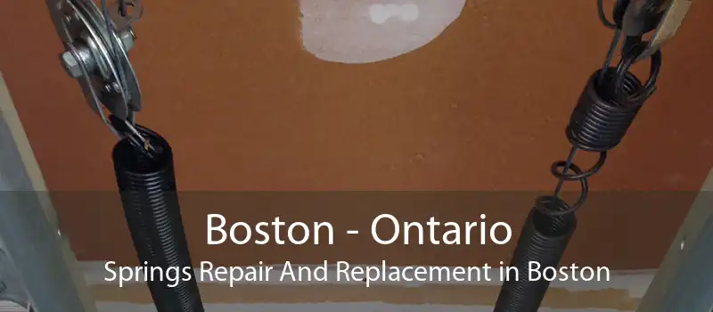 Boston - Ontario Springs Repair And Replacement in Boston