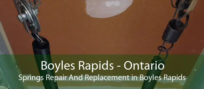 Boyles Rapids - Ontario Springs Repair And Replacement in Boyles Rapids