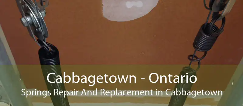 Cabbagetown - Ontario Springs Repair And Replacement in Cabbagetown