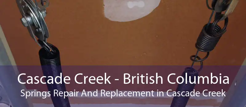 Cascade Creek - British Columbia Springs Repair And Replacement in Cascade Creek
