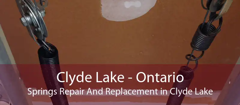 Clyde Lake - Ontario Springs Repair And Replacement in Clyde Lake