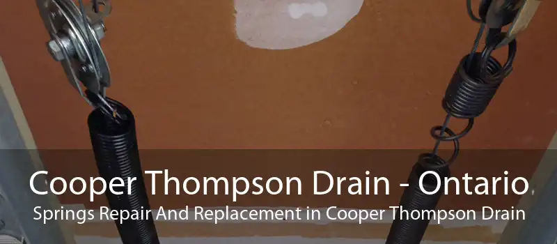 Cooper Thompson Drain - Ontario Springs Repair And Replacement in Cooper Thompson Drain