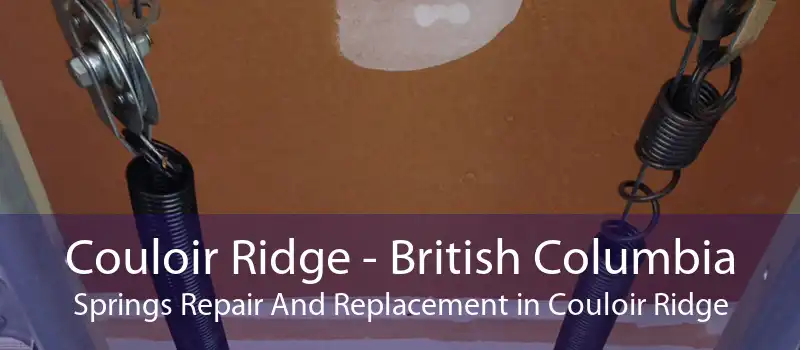 Couloir Ridge - British Columbia Springs Repair And Replacement in Couloir Ridge
