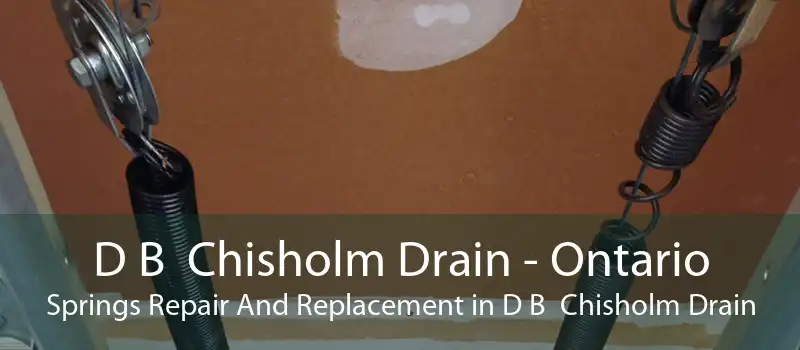 D B  Chisholm Drain - Ontario Springs Repair And Replacement in D B  Chisholm Drain