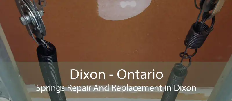 Dixon - Ontario Springs Repair And Replacement in Dixon