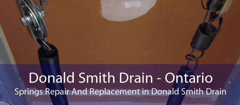 Donald Smith Drain - Ontario Springs Repair And Replacement in Donald Smith Drain