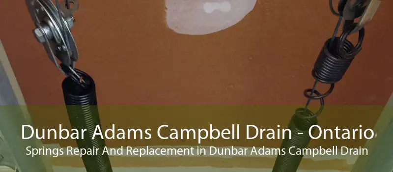 Dunbar Adams Campbell Drain - Ontario Springs Repair And Replacement in Dunbar Adams Campbell Drain