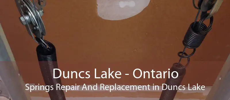 Duncs Lake - Ontario Springs Repair And Replacement in Duncs Lake