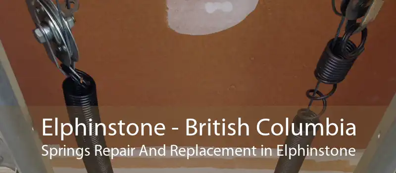 Elphinstone - British Columbia Springs Repair And Replacement in Elphinstone