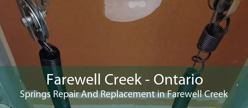 Farewell Creek - Ontario Springs Repair And Replacement in Farewell Creek