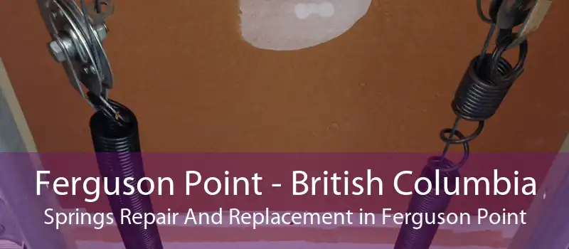 Ferguson Point - British Columbia Springs Repair And Replacement in Ferguson Point