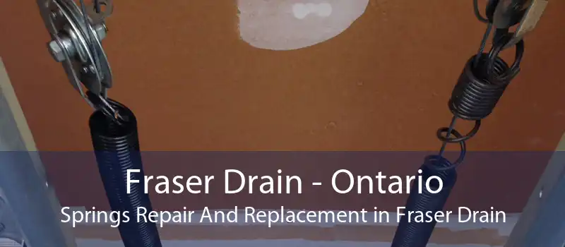Fraser Drain - Ontario Springs Repair And Replacement in Fraser Drain