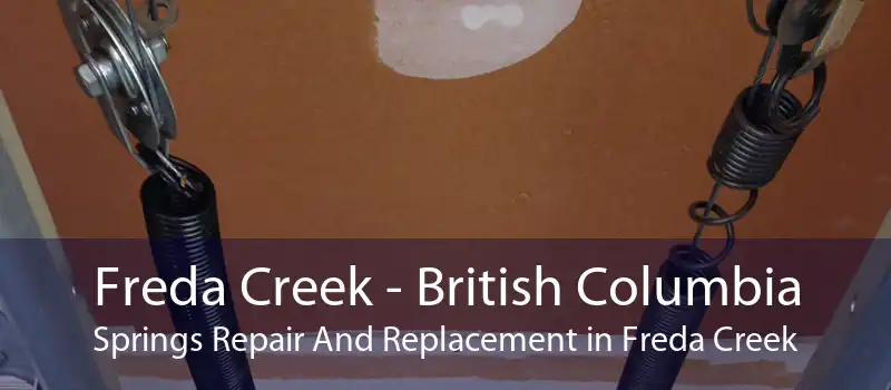 Freda Creek - British Columbia Springs Repair And Replacement in Freda Creek