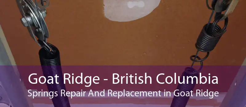 Goat Ridge - British Columbia Springs Repair And Replacement in Goat Ridge