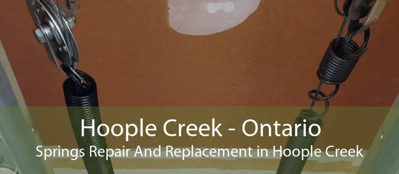 Hoople Creek - Ontario Springs Repair And Replacement in Hoople Creek