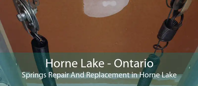 Horne Lake - Ontario Springs Repair And Replacement in Horne Lake