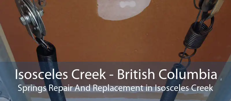 Isosceles Creek - British Columbia Springs Repair And Replacement in Isosceles Creek