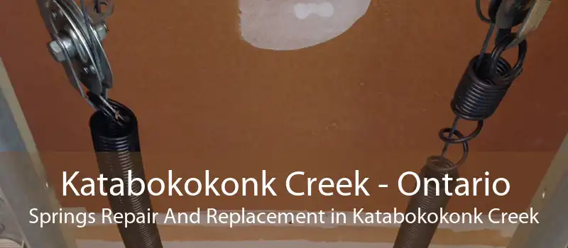 Katabokokonk Creek - Ontario Springs Repair And Replacement in Katabokokonk Creek