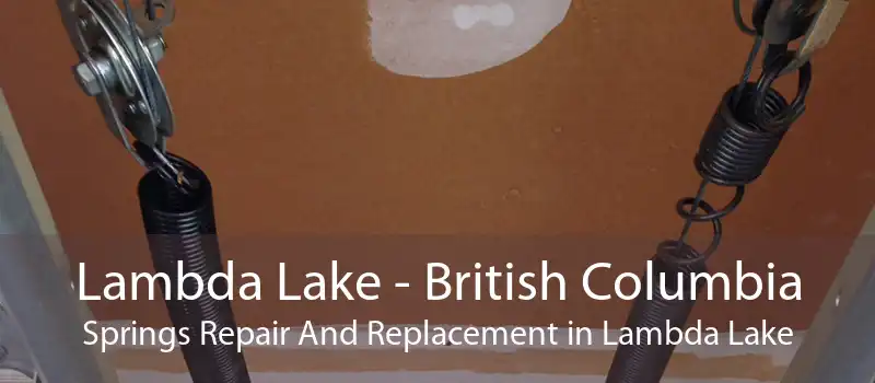 Lambda Lake - British Columbia Springs Repair And Replacement in Lambda Lake