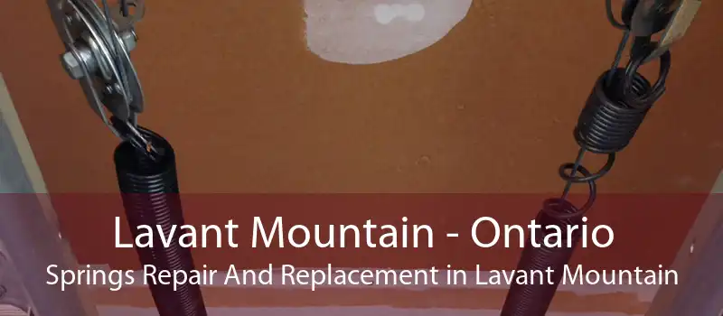Lavant Mountain - Ontario Springs Repair And Replacement in Lavant Mountain