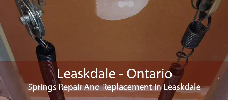 Leaskdale - Ontario Springs Repair And Replacement in Leaskdale