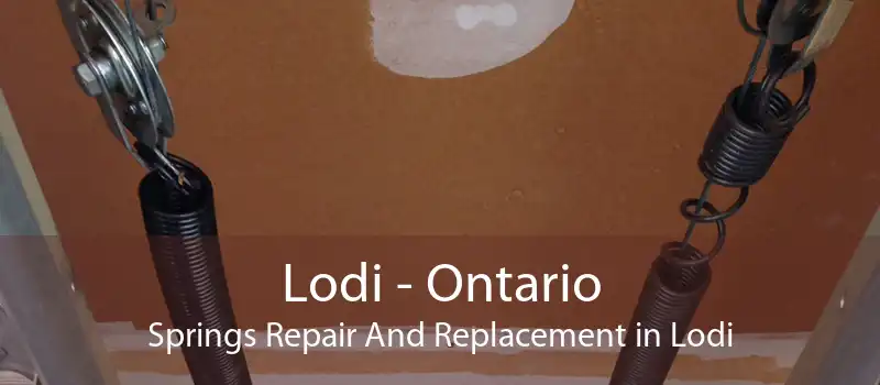 Lodi - Ontario Springs Repair And Replacement in Lodi