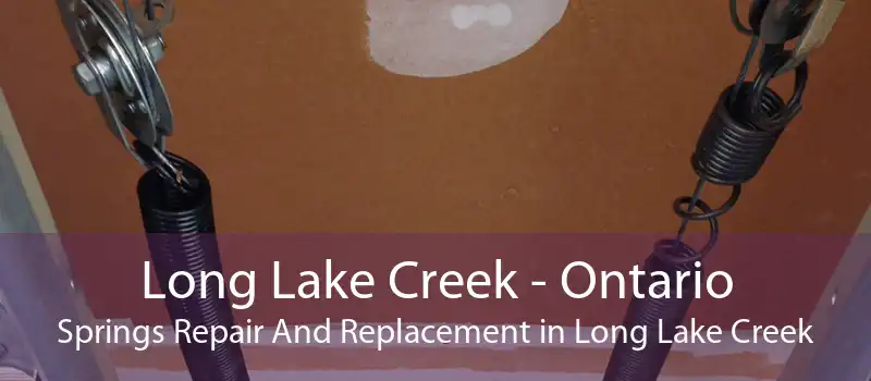 Long Lake Creek - Ontario Springs Repair And Replacement in Long Lake Creek