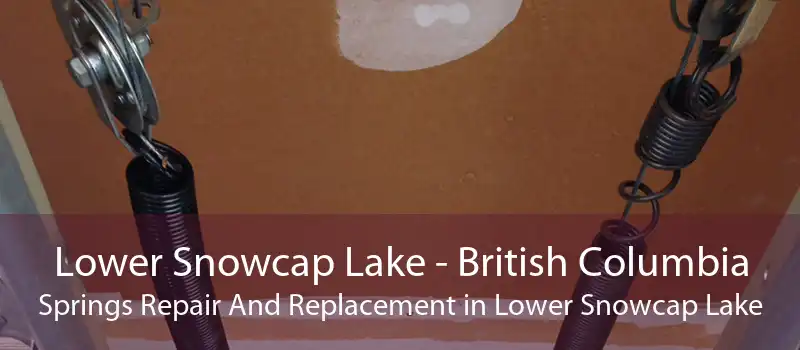 Lower Snowcap Lake - British Columbia Springs Repair And Replacement in Lower Snowcap Lake