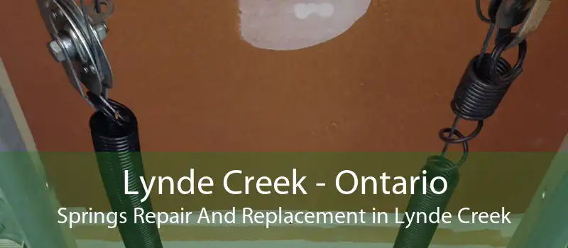 Lynde Creek - Ontario Springs Repair And Replacement in Lynde Creek