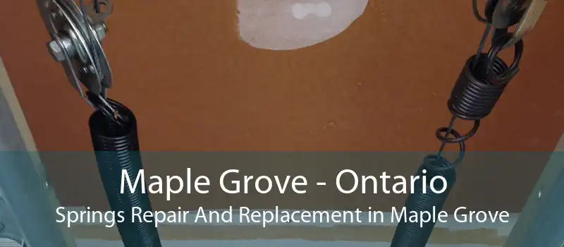 Maple Grove - Ontario Springs Repair And Replacement in Maple Grove