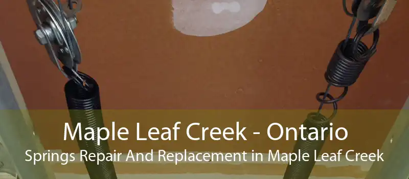 Maple Leaf Creek - Ontario Springs Repair And Replacement in Maple Leaf Creek