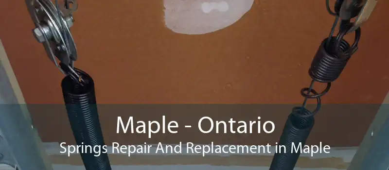 Maple - Ontario Springs Repair And Replacement in Maple