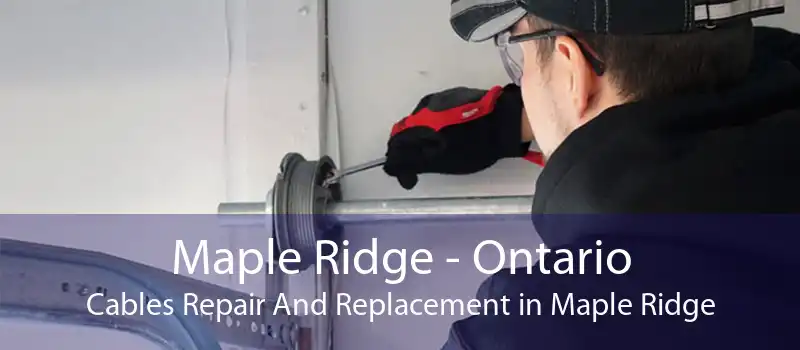 Maple Ridge - Ontario Cables Repair And Replacement in Maple Ridge