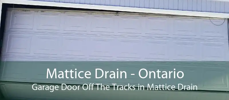 Mattice Drain - Ontario Garage Door Off The Tracks in Mattice Drain