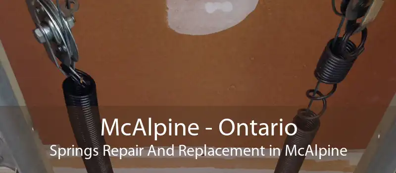 McAlpine - Ontario Springs Repair And Replacement in McAlpine