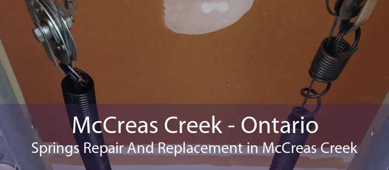 McCreas Creek - Ontario Springs Repair And Replacement in McCreas Creek