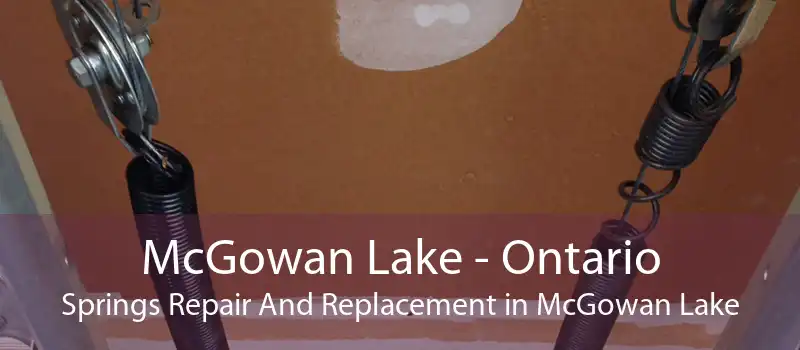 McGowan Lake - Ontario Springs Repair And Replacement in McGowan Lake