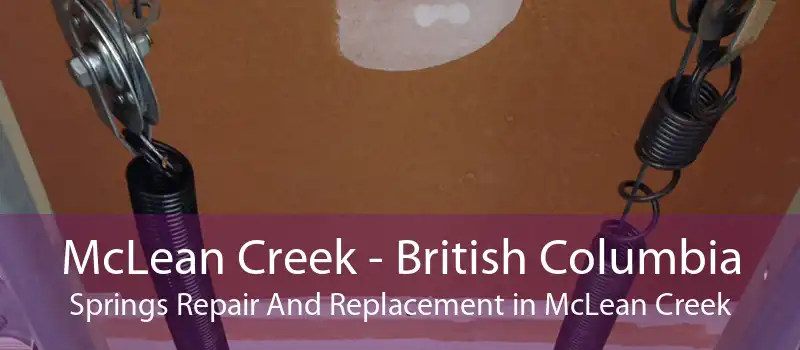 McLean Creek - British Columbia Springs Repair And Replacement in McLean Creek
