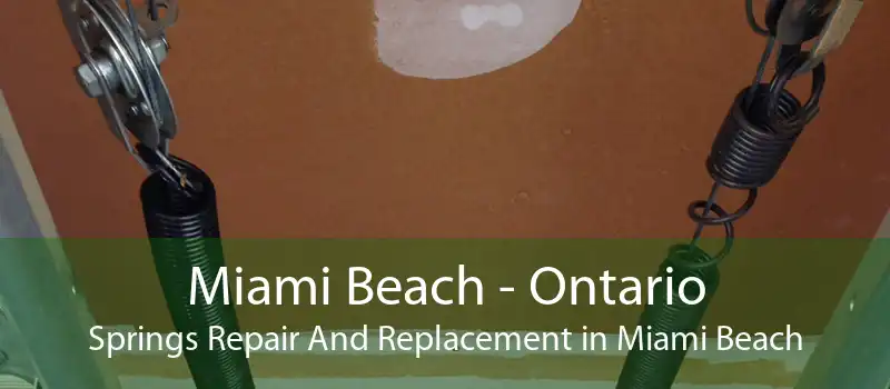 Miami Beach - Ontario Springs Repair And Replacement in Miami Beach
