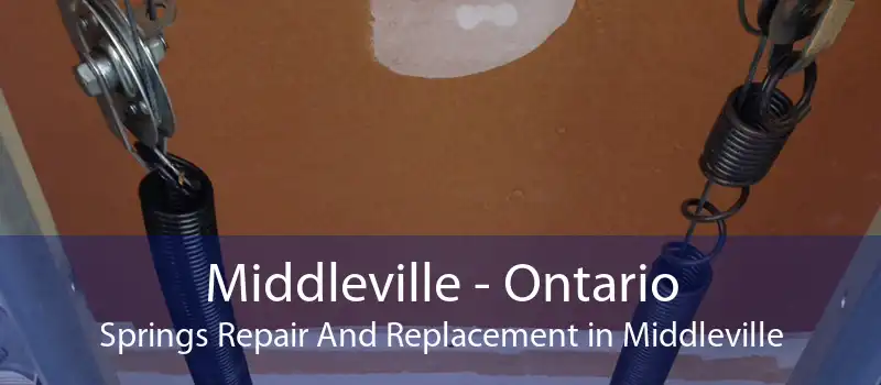 Middleville - Ontario Springs Repair And Replacement in Middleville