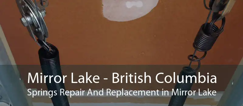 Mirror Lake - British Columbia Springs Repair And Replacement in Mirror Lake