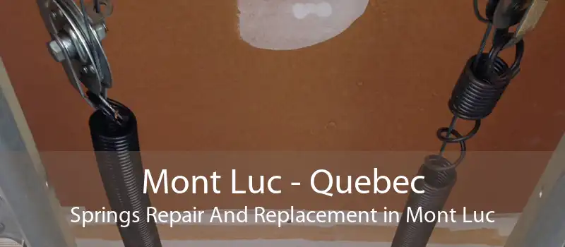 Mont Luc - Quebec Springs Repair And Replacement in Mont Luc