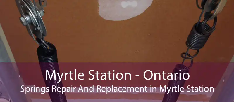 Myrtle Station - Ontario Springs Repair And Replacement in Myrtle Station